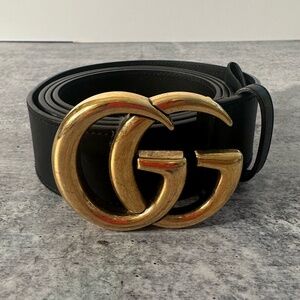 GUCCI GG MARMONT 2015 RE-EDITION WIDE BELT in BLACK